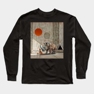 Abstract Harmony Geometric Animals and Colors Long Sleeve T-Shirt